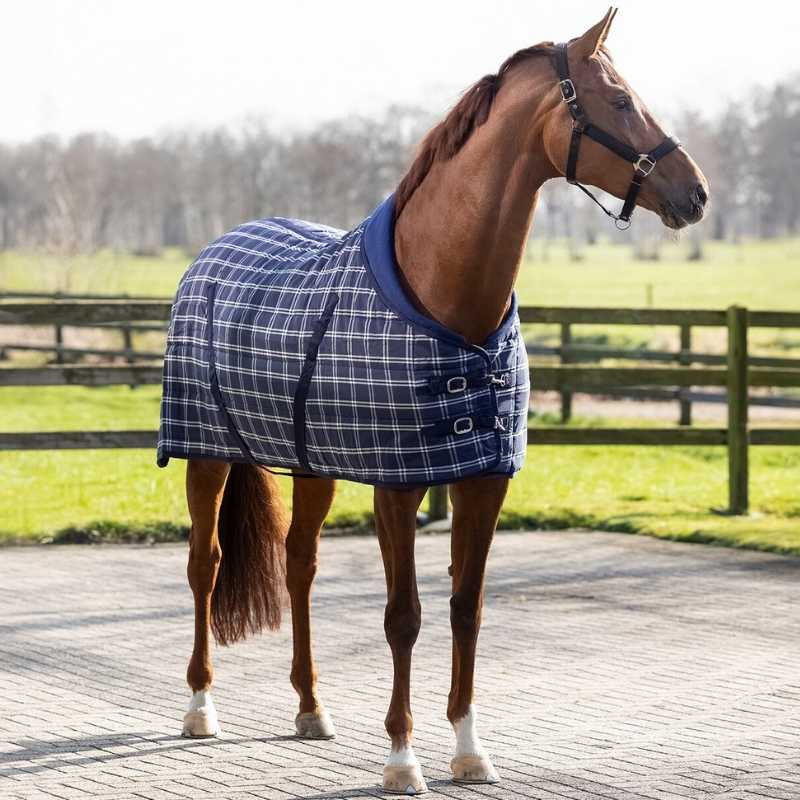 Staldeken Luxury Check 300g 1200D Marineblauw