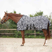 Vliegendeke met afneembare hals en oornetje Zebra Zwart/Wit Vliegendeke met afneembare hals en oornetje Zebra Zwart/Wit