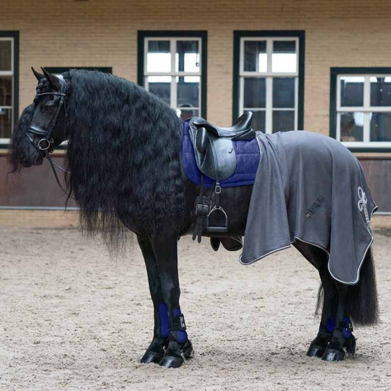 Fleece deken Ornament Grijs/Zilver