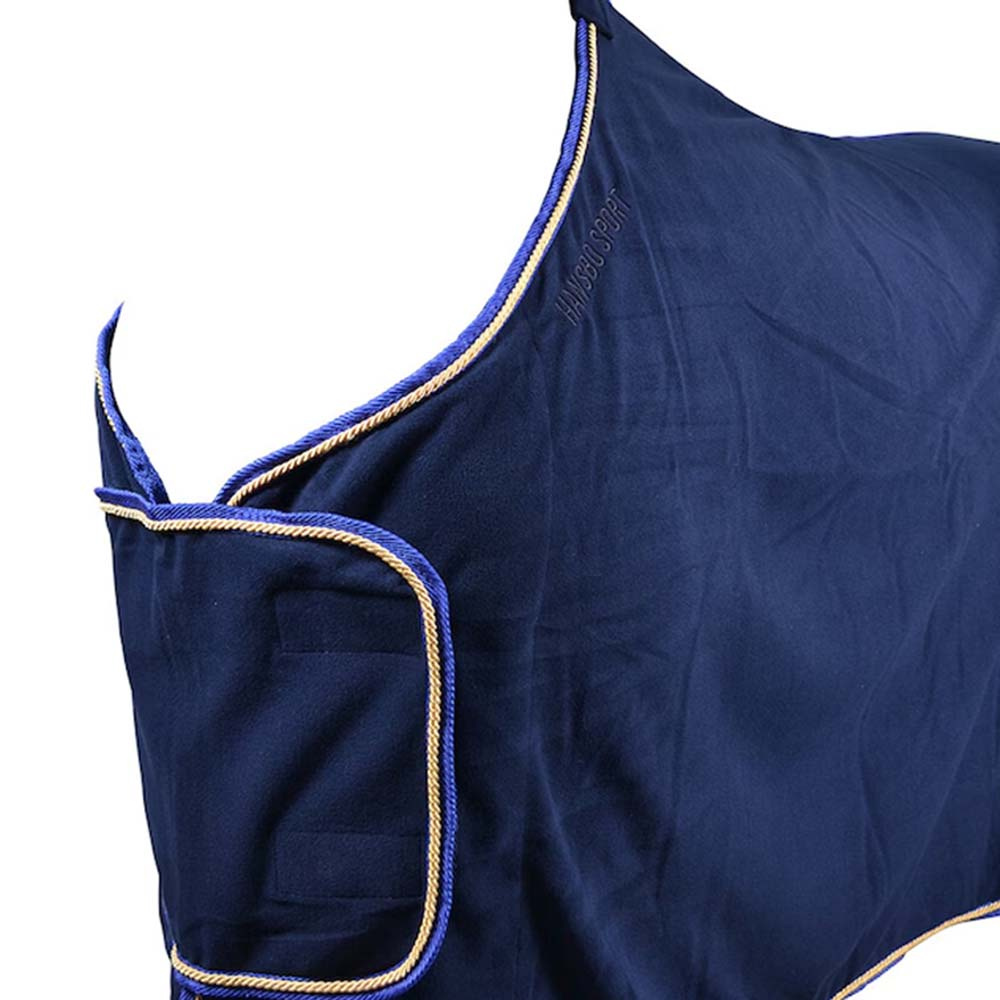 Fleecedeke HS Platta Marineblauw/Geel