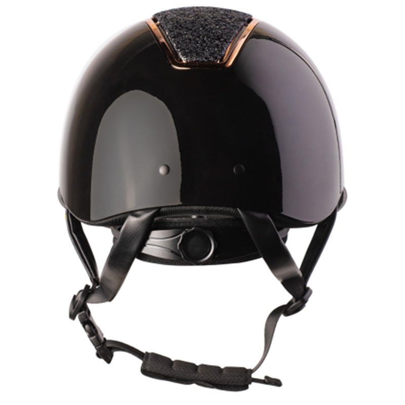 Paardrijcap HS MIPS Vision Chrome Zwart/Rosegoud