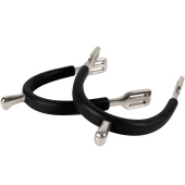 Sporen HS Rubber-Coated 15mm Zwart/Zilver Sporen HS Rubber-Coated 15mm Zwart/Zilver