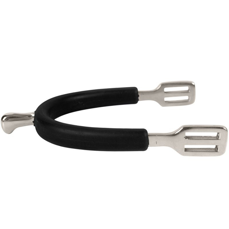 Sporen HS Rubber-Coated 15mm Zwart/Zilver