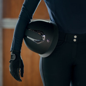 Paardrijcap HS Victory Chrome Zwart Paardrijcap HS Victory Chrome Zwart