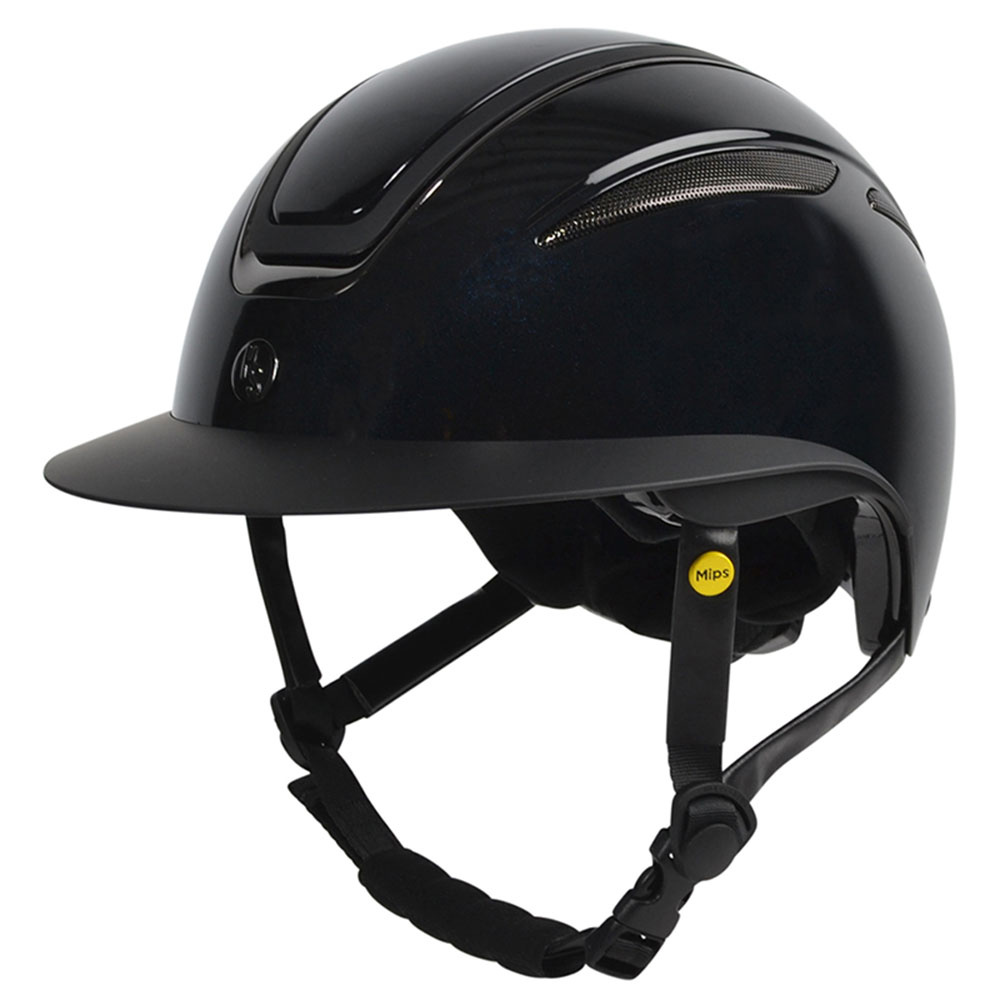 Paardrijcap HS MIPS Air Glossy Metal Zwart