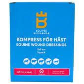 Steriele wondkompressen voor paarden 5-pack 5x5cm Steriele wondkompressen voor paarden 5-pack 5x5cm