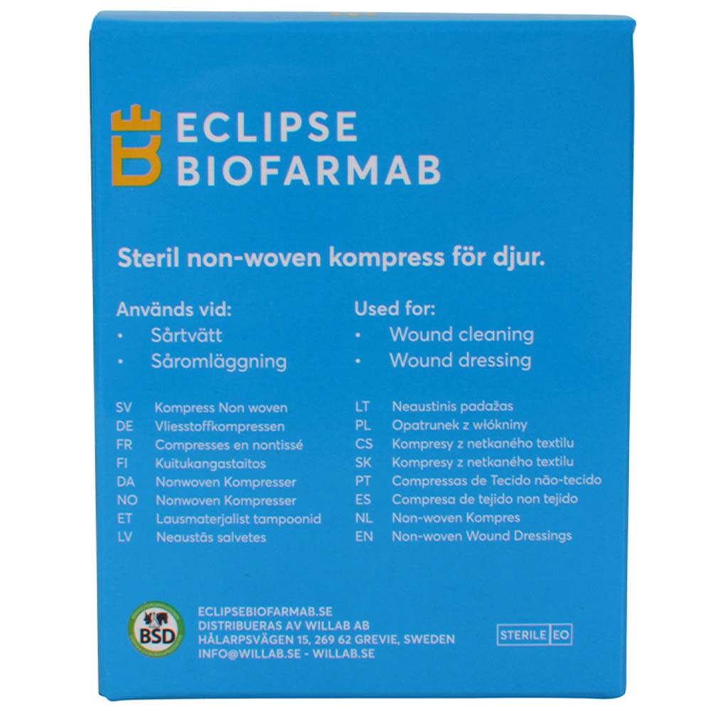 Steriele wondkompressen voor paarden 5-pack 5x5cm