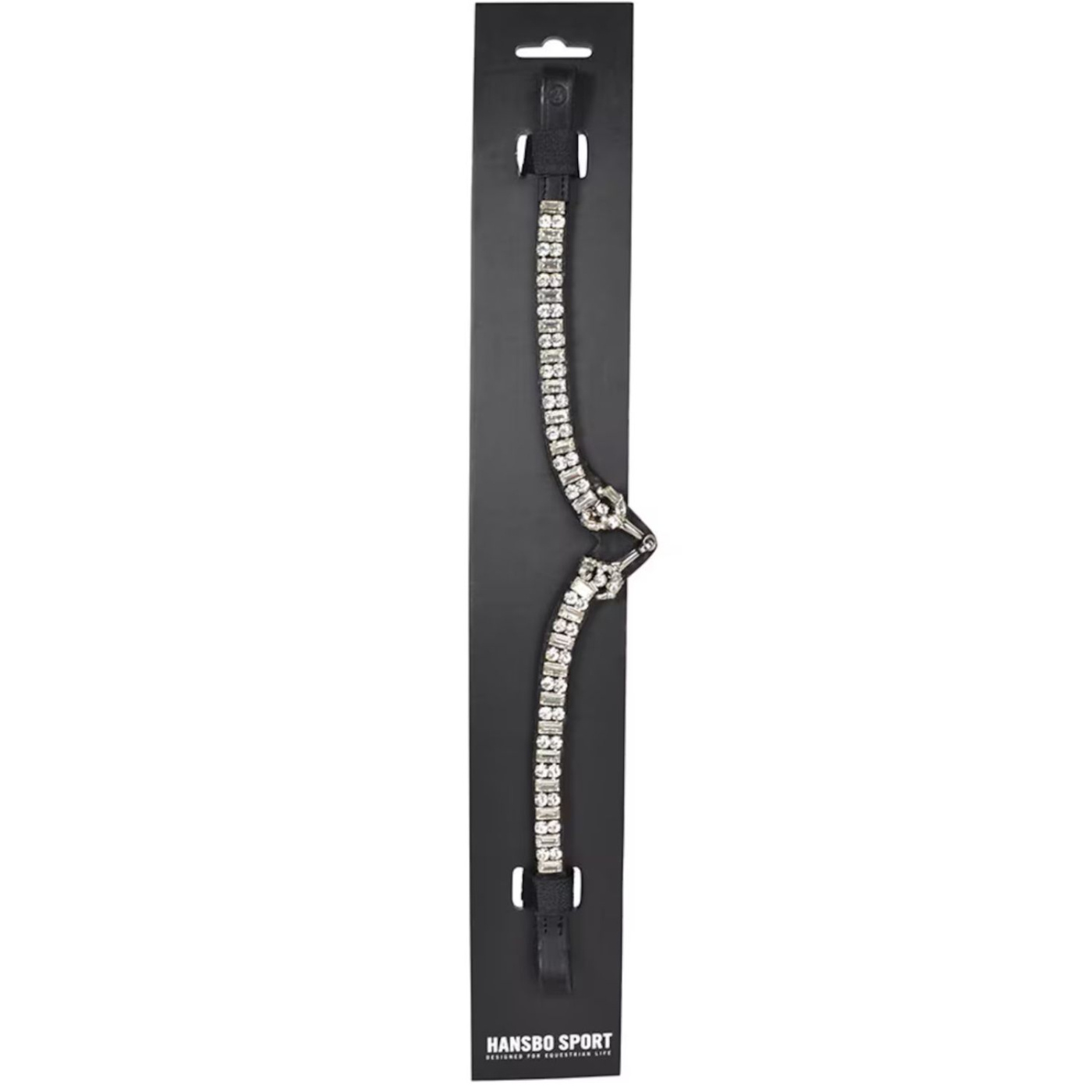 Frontriem HS Bit Strass Zwart