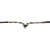 Frontriem HS Love Bruin/Roze Frontriem HS Love Bruin/Roze