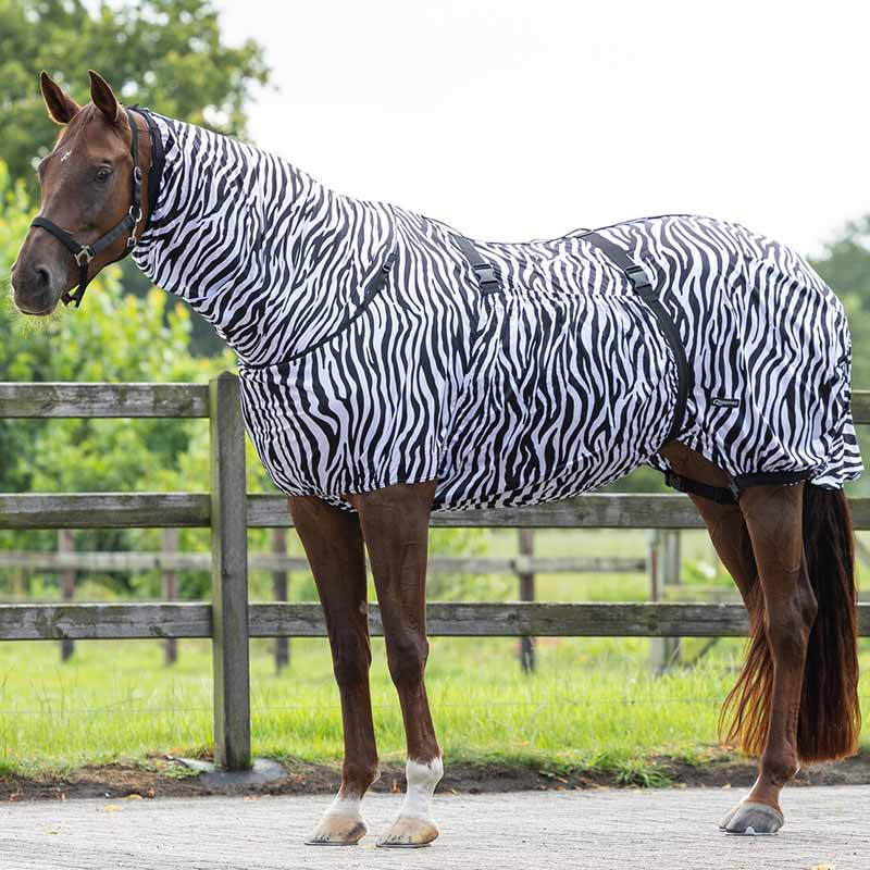 Eksemtdeken UV-Resistant Zebra Zwart/Wit
