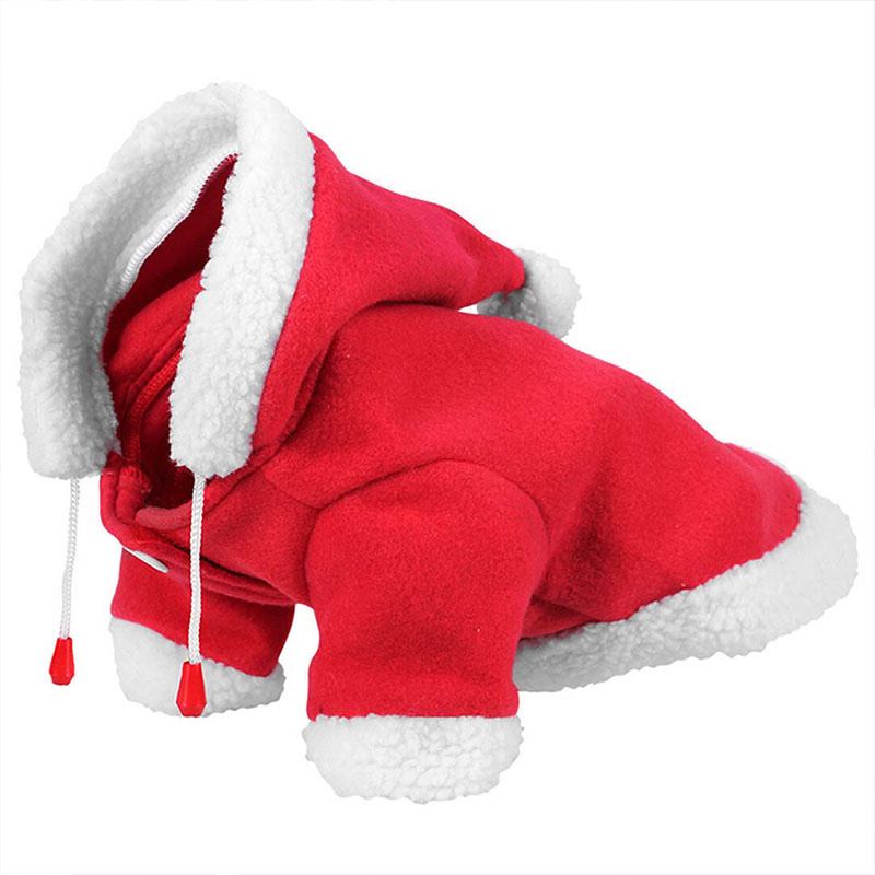 Hondentrui Kerst met Capuchon Rood/Wit