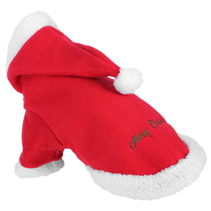 Hondentrui Kerst met Capuchon Rood/Wit