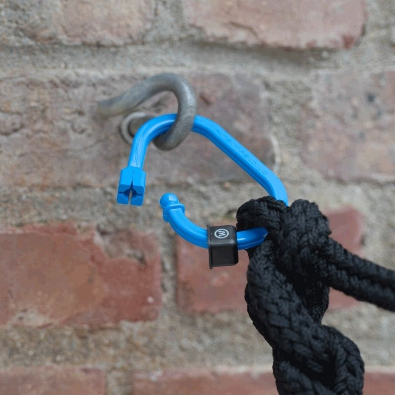 Karabijnhaak Safety Lock 2-pack Blauw