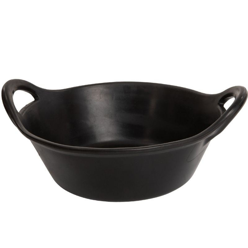 Voerbak Rubber 11L Zwart