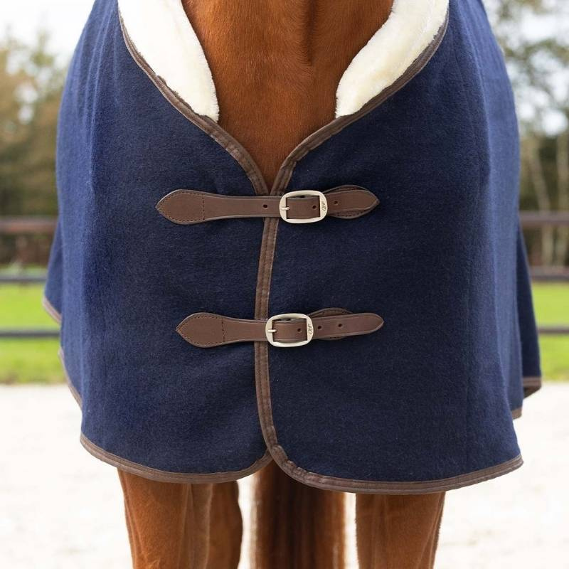 Wollen deken Deluxe Marineblauw
