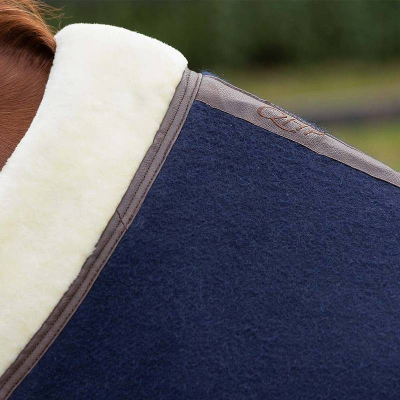 Wollen deken Deluxe Marineblauw