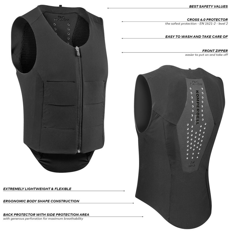 Rugbeschermer Ballistic Flex Fit Regular Zwart/Zilver