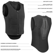 Rugbeschermer Ballistic Flex Fit Regular Zwart/Zilver Rugbeschermer Ballistic Flex Fit Regular Zwart/Zilver