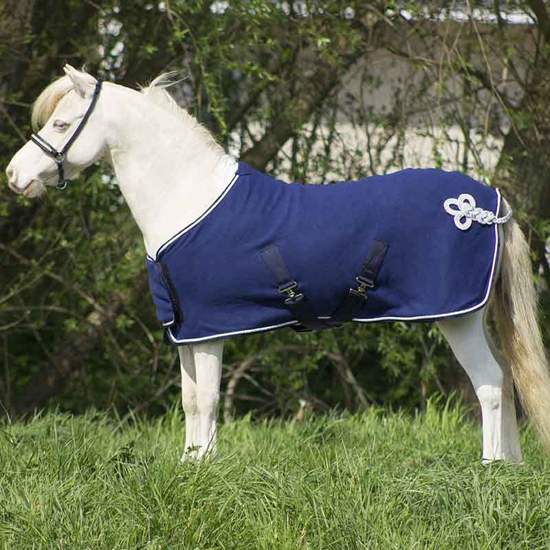 Fleece deken Falabella Ornament Marineblauw/Zilver