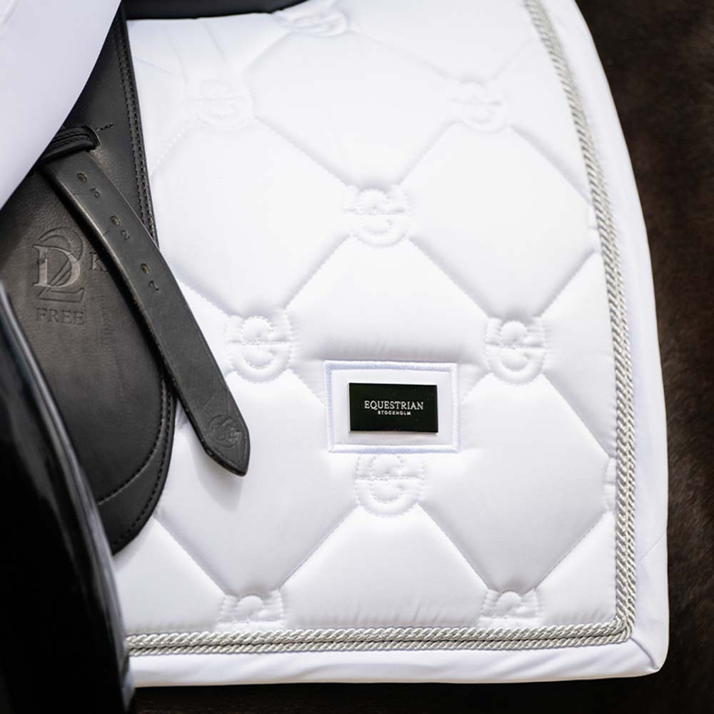 Dressuurzadeldekje ES White Perfection Silver