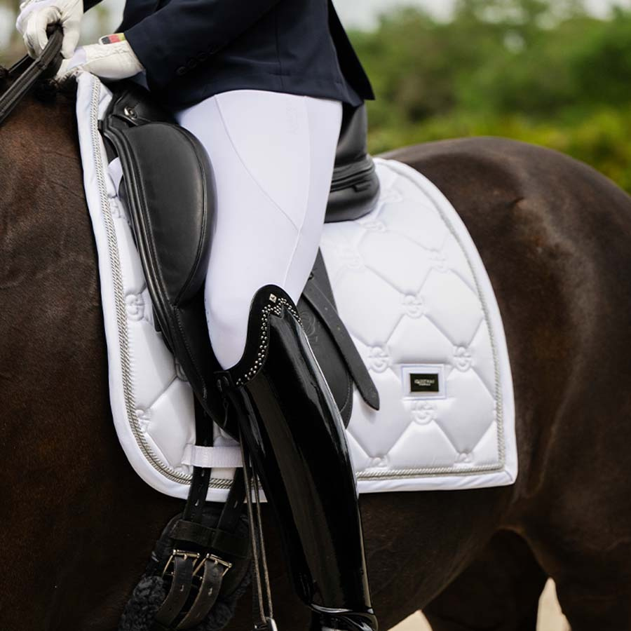 Dressuurzadeldekje ES White Perfection Silver