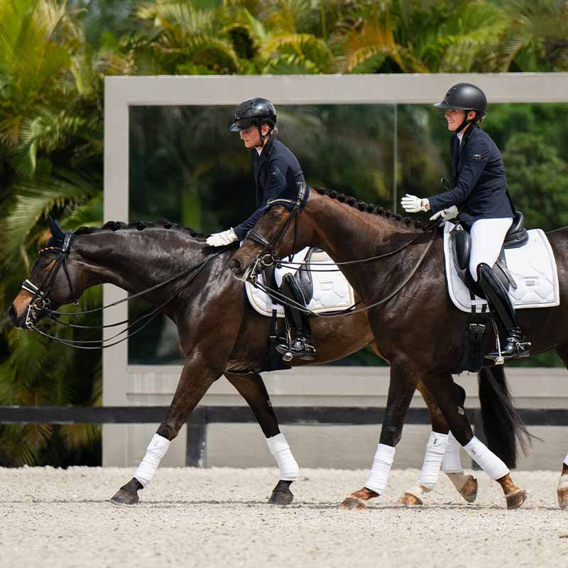 Dressuurzadeldekje ES White Perfection Silver