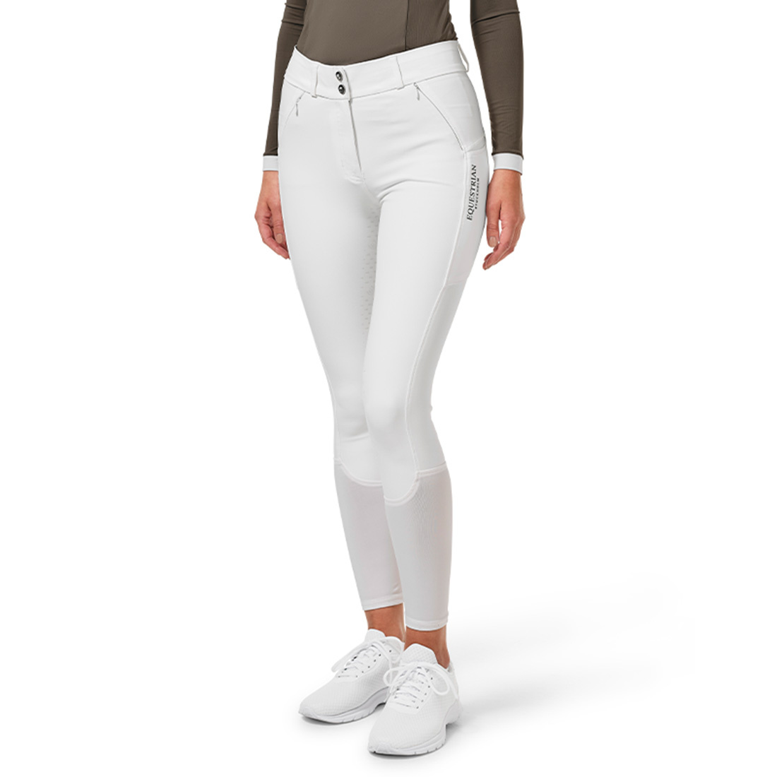Rijbroeken ES Dressage Elite Full Grip White Perfection