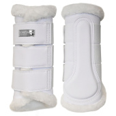 Beenbeschermers ES Faux Fur White Silver Beenbeschermers ES Faux Fur White Silver