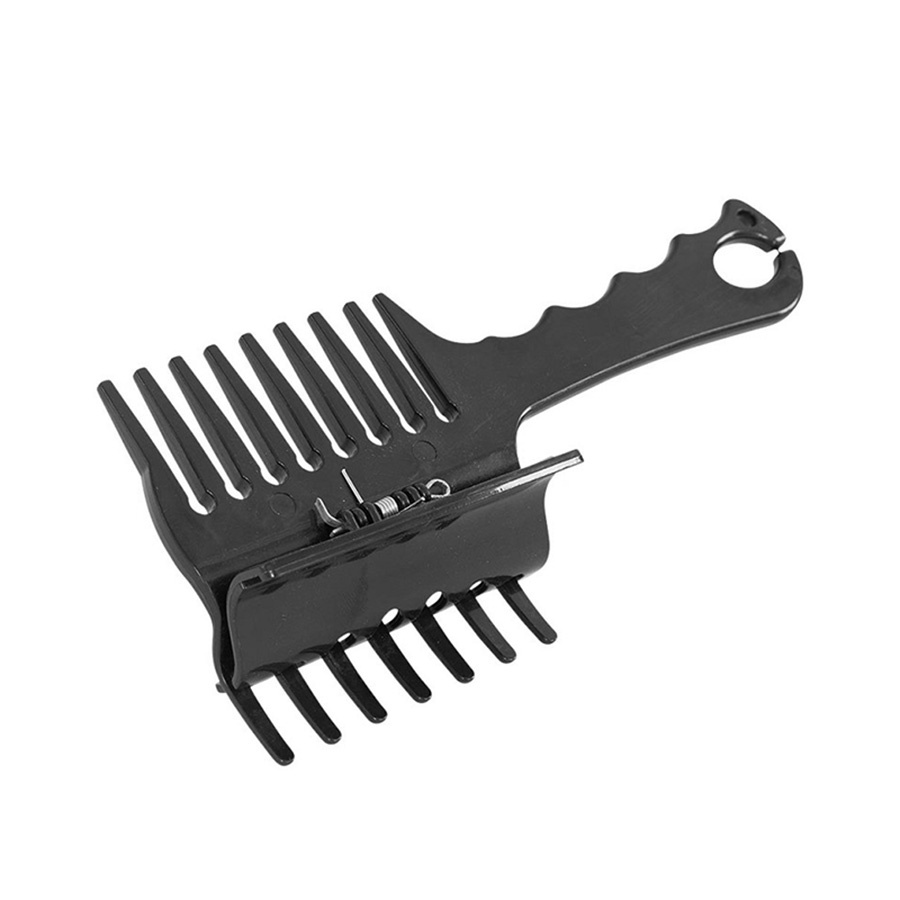 Vlechtkam met Knippen Zwart