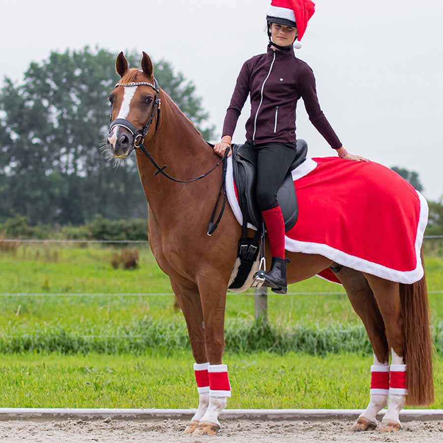 Helmovertrek Kerst Kerstmuts Rood/Wit