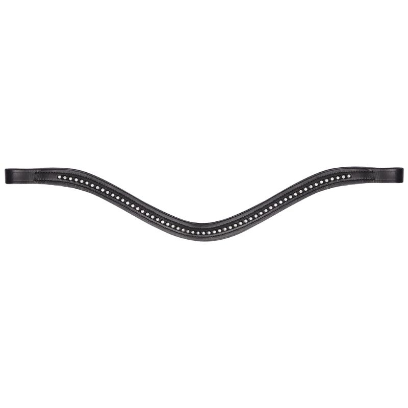 Frontriem Diamond Curved Zwart/Zilver