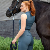 Rijtop Tank Half Zip Classic Sports Groen Rijtop Tank Half Zip Classic Sports Groen