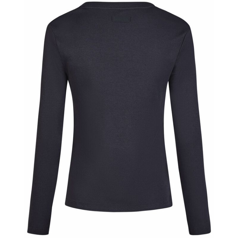 Trui Rib Longsleeve Classic Sports Marineblauw