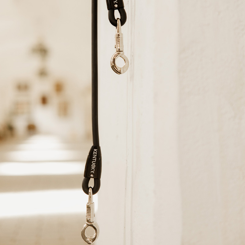 Aanbindtouw Box Lead & Cross Silicone Zwart