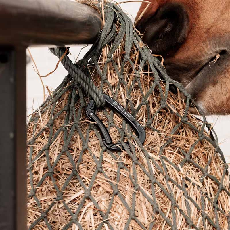 Ophanghaak Aluminiumn Safety Snap Zwart