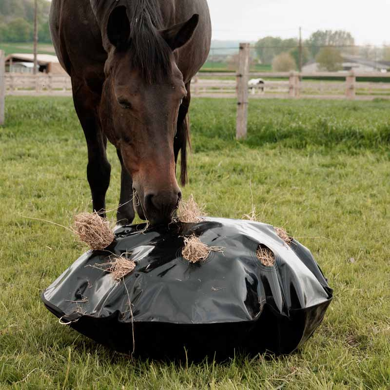 Hooinet Play & Haybag Slowfeeder Round Zwart