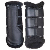Beenbeschermers met Comfort Fleece Zwart/Zwart