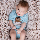 Body met korte mouwen Bobby Lichtblauw Body met korte mouwen Bobby Lichtblauw