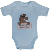 Body met korte mouwen Bobby Lichtblauw Body met korte mouwen Bobby Lichtblauw