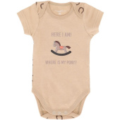 Body met korte mouwen Bobby Beige Body met korte mouwen Bobby Beige
