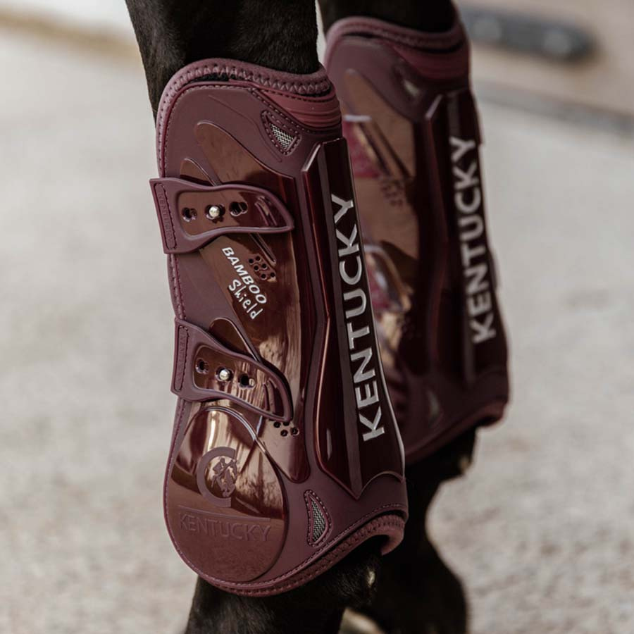 Peesbeschermers Bamboo Elastic Bordeaux