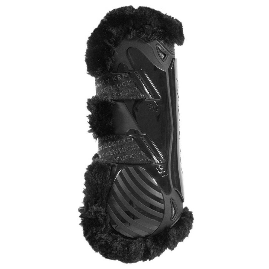 Peesbeschermers Vegan Sheepskin Bamboo Elastic Zwart/Zwart