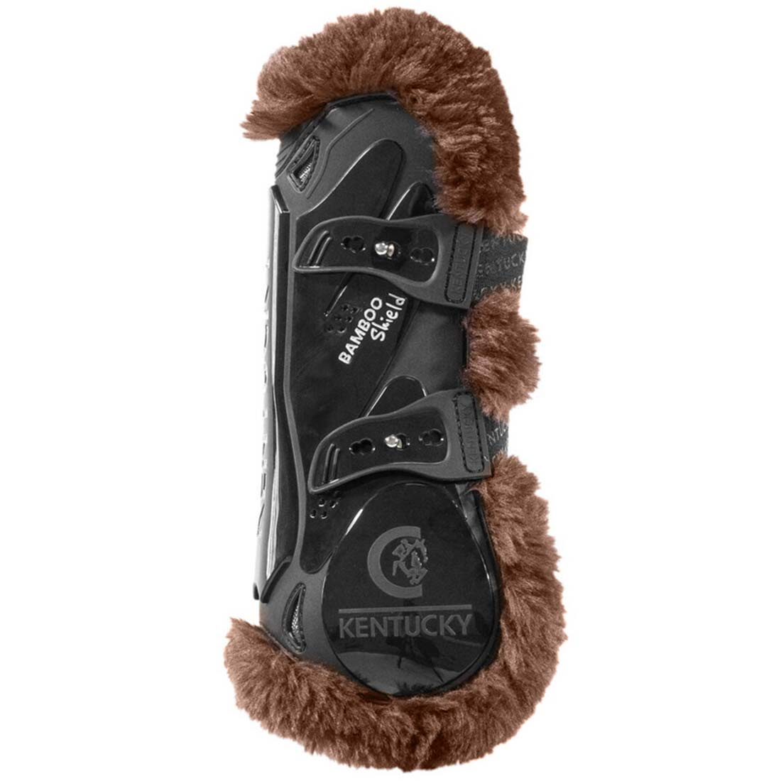 Peesbeschermers Vegan Sheepskin Bamboo Elastic Zwart/Bruin