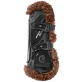 Peesbeschermers Vegan Sheepskin Bamboo Elastic Zwart/Bruin Peesbeschermers Vegan Sheepskin Bamboo Elastic Zwart/Bruin