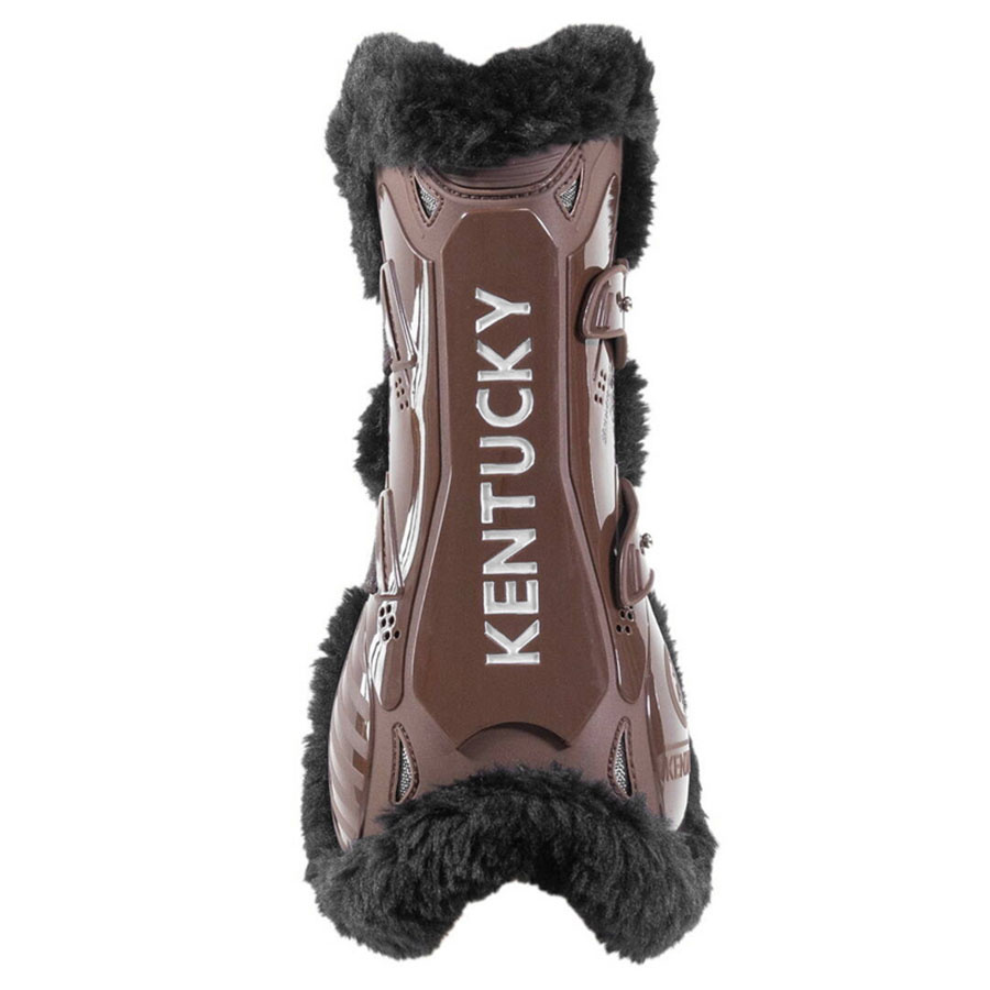 Peesbeschermers Vegan Sheepskin Bamboo Elastic Bruin/Zwart