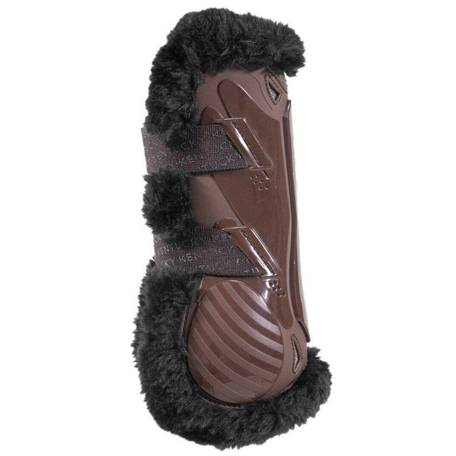 Peesbeschermers Vegan Sheepskin Bamboo Elastic Bruin/Zwart