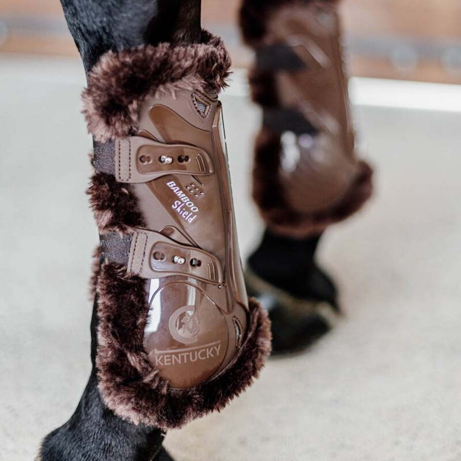 Peesbeschermers Vegan Sheepskin Bamboo Elastic Bruin/Bruin