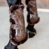 Peesbeschermers Vegan Sheepskin Bamboo Elastic Bruin/Bruin Peesbeschermers Vegan Sheepskin Bamboo Elastic Bruin/Bruin