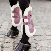Peesbeschermers Vegan Sheepskin Bamboo Elastic Oudroze Peesbeschermers Vegan Sheepskin Bamboo Elastic Oudroze