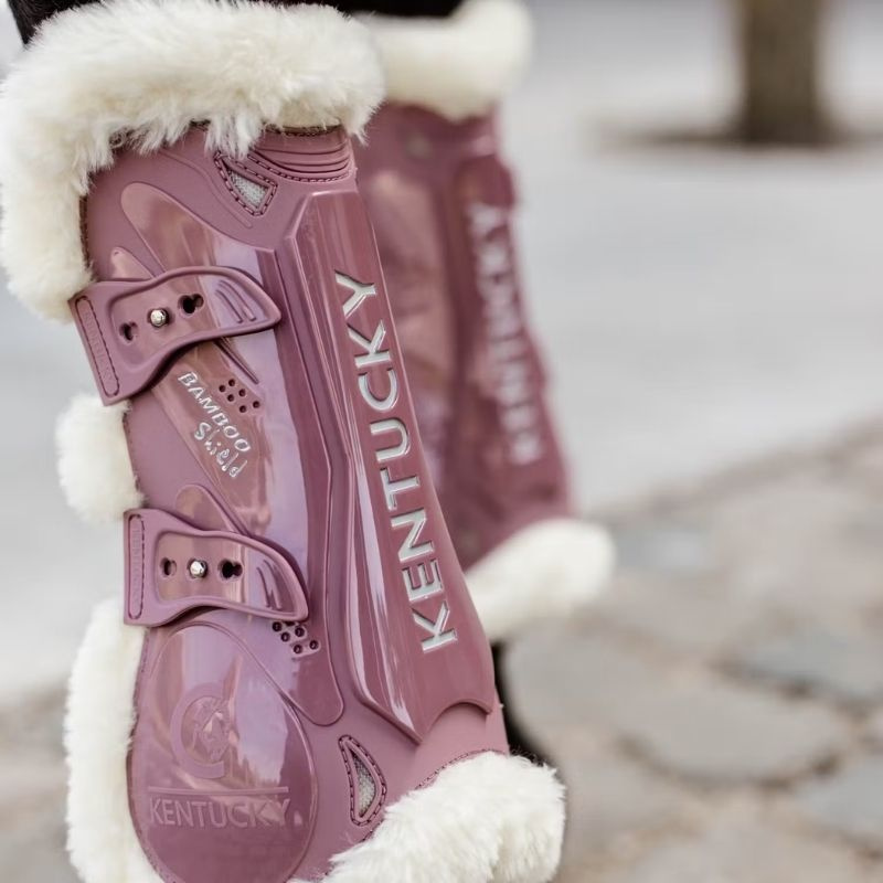 Peesbeschermers Vegan Sheepskin Bamboo Elastic Oudroze